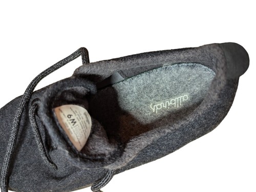 Allbirds Women's 9 Wool Runners Sneakers Gray Black Lace Up Merino Wool - Picture 7 of 9