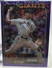 2024 Topps Chrome Purple Speckle 11/299 #208 Keaton Winn - San Francisco Giants