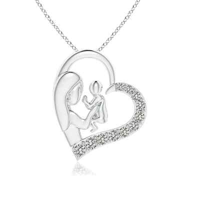 ANGARA 0,16 kt natürlicher Diamant Anhänger Halskette in 14 K massiv Gold (K, I3)