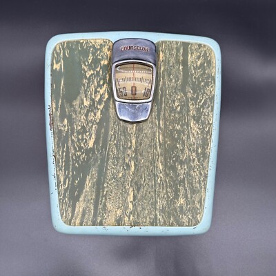 Vintage 1950s Counselor Bathroom Scale Bubble Glass Mid Century
