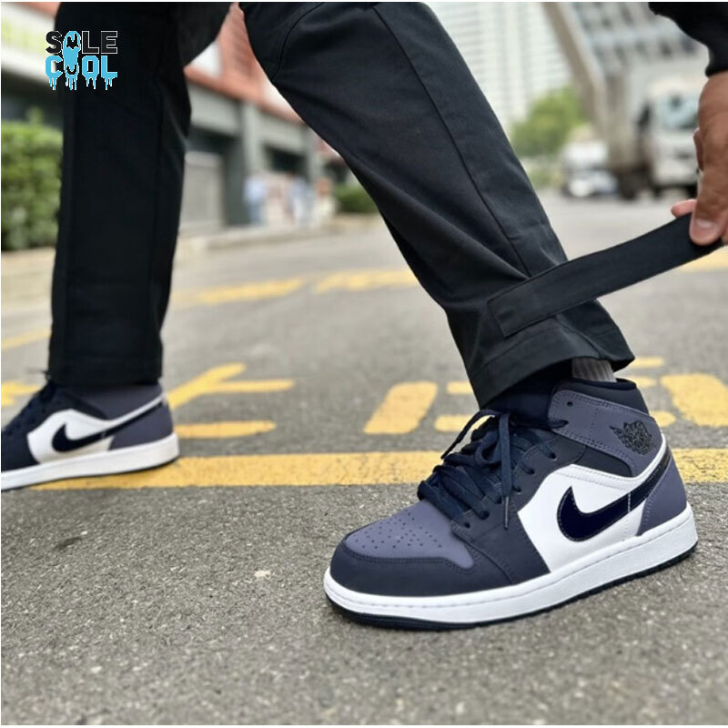 NIKE AIR JORDAN 1 AJ1 MID SANDED PURPLE OBSIDIAN Shoes NIKE AIR JORDAN 1 AJ1 MID SANDED PURPLE OBSIDIAN Shoes