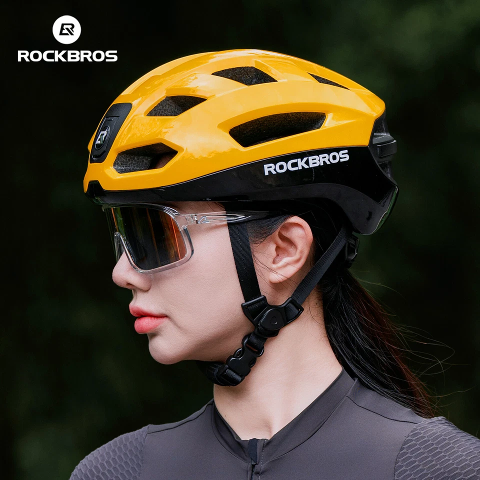 ROCKBROS Bicycle Helmet Intelligent Control light Hidden Headlight USB Charge - Image 4 of 4