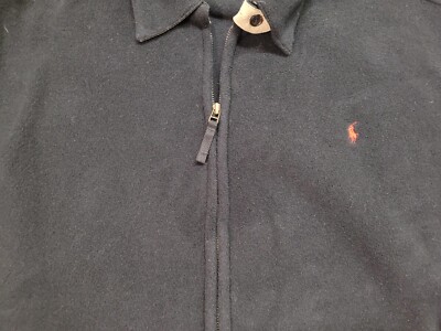 Vintage Polo Ralph Lauren Jacket Mens 2XL Black Full Zip Vintage Polo Ralph Lauren Jacket Mens 2XL Black Full Zip