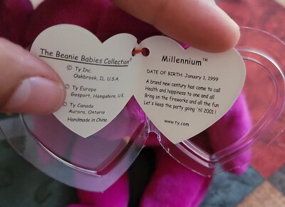 Ty Beanie Babies Millennium Bear Birthday January 1 1999