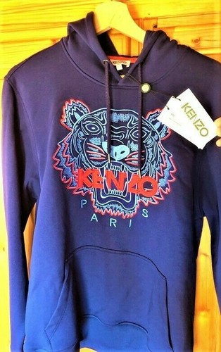 GENUINE KENZO Sweatshirt HOODIE BLUE 