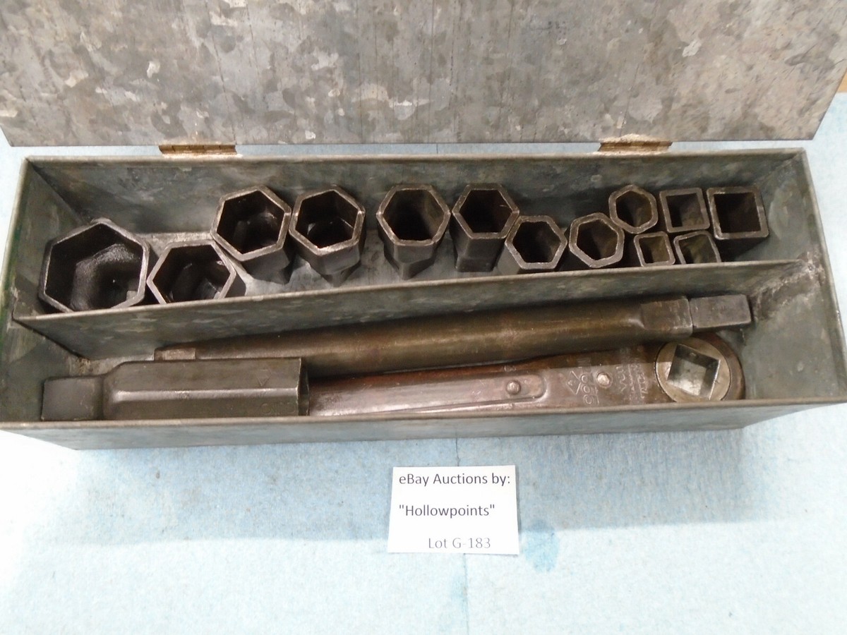 Frank Mossberg MIXED Pressed Steel Socket Set Circa 1909-23 READ