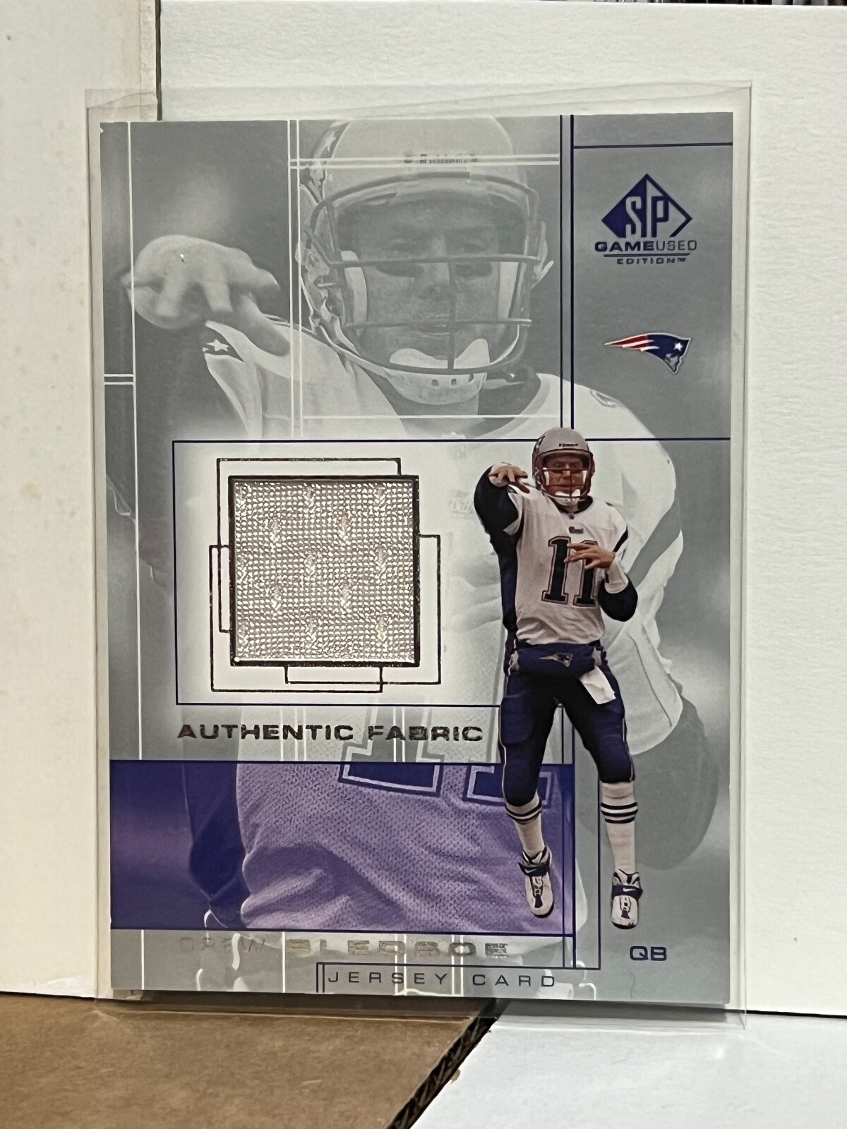 Drew Bledsoe 2001 Upper Deck SP Game Used Authentic Fabric Mesh White Jersey #DB