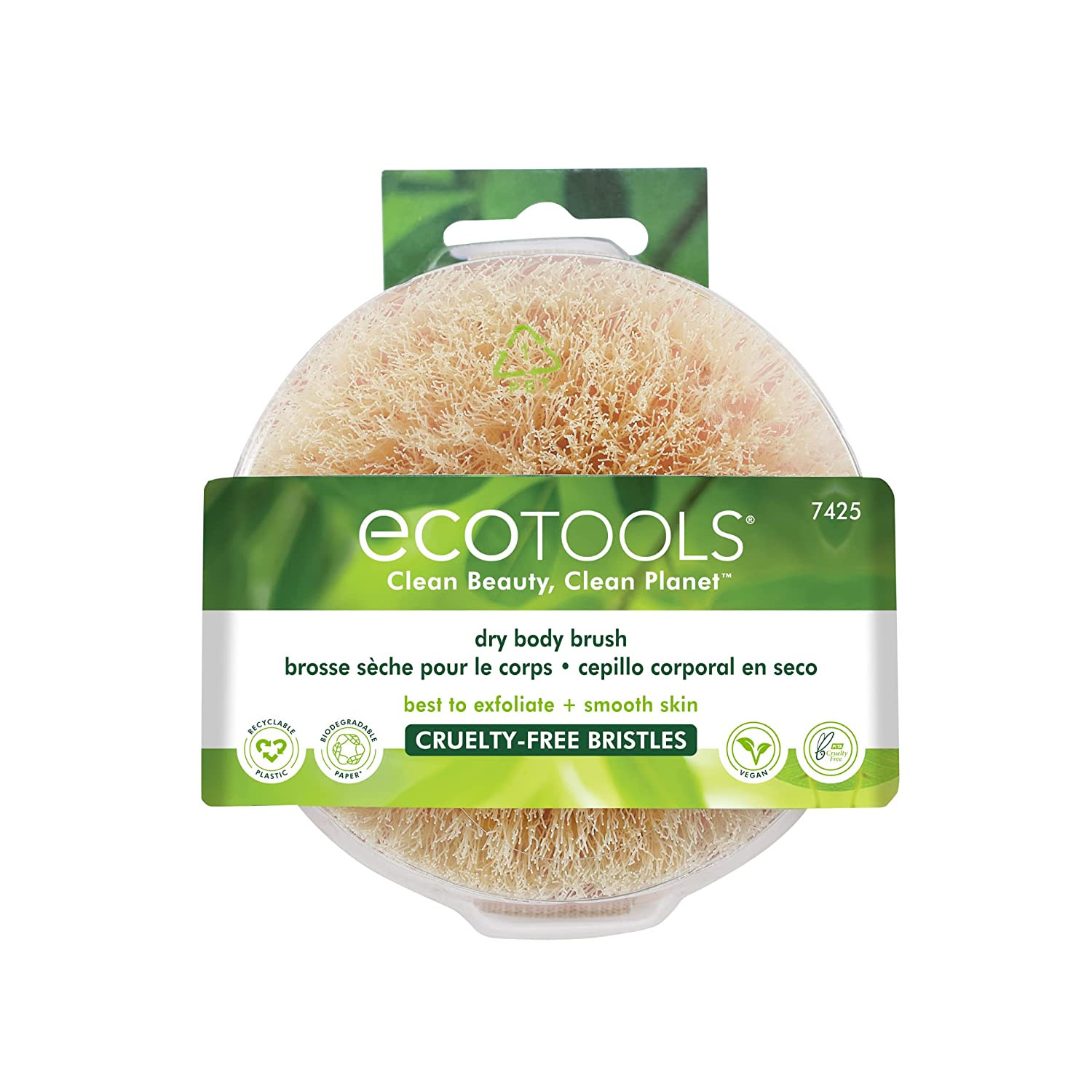 Cepillo Corporal en Seco para Rutina de Cuidado de la Piel Post Ducha y Bano