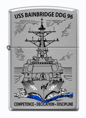 USS Bainbridge (DDG-96) Destroyer Zippo MIB   Brushed Chrome ERROR