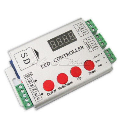 DC5-12V LED Full Color Single Port Max 2048pixel Display Light Source Controller