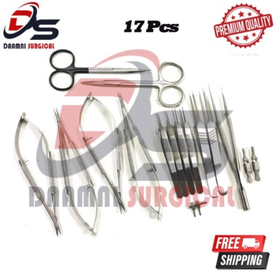 Hand Surgery Basic 17 PCS Set of Micro Surgical Instruments Stainless ...