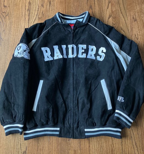 Vintage NFL Raiders Suede Leather 