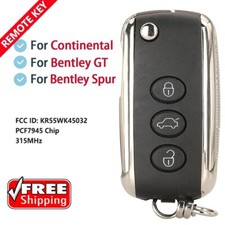 2005-2016 For Bentley Continental Gt Flying Spur Remote Flip Key Shell Fob 3 Btn 2005-2016 For Bentley Continental Gt Flying Spur Remote Flip Key Shell Fob 3 Btn