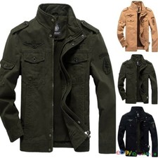 Mens Vintage Type Combat Field Military Jacket Army Coat Winter Casual Cargo Top