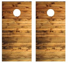 Reclaimed Wood Cornhole Board Wraps w/FREE LAMINATIONE 1179