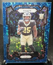 2023 PANINI PRIZM #375 KENDRE MILLER ROOKIE NO HUDDLE BLUE PRIZM /95