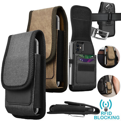 Cell Phone Holster Belt Loop Carrying Waist Pouch Case? Leather Wallet Cover Men