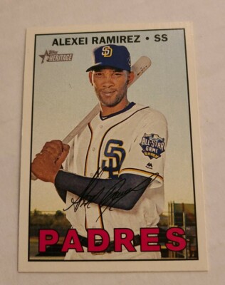 2016 Topps Heritage High Number Gum Stain Damage Back Alexei Ramirez #606