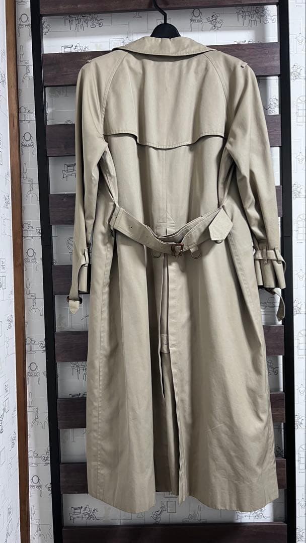 Burberry Trench Coat Beige Cotton With Check Pattern Size M For Women thumbnail 16