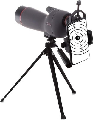 SCOKC 20-60x60 Scope w/ 45° BAK4 Eyepiece Hunting & Birding Bag & Phone Adapter