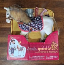 NEW Our Generation Palomino Foal Horse for 18" Doll with Coat, Halter, Brush