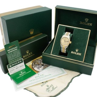 Ladies Rolex OP Datejust Two Tone Ref. 69173 w/ Case Box Paperwork #W223866 1