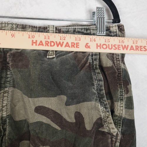 Vintage Y2K Camo Cargo Pants Mens 32 Green Corduroy Skater Grunge Paratrooper, $29.99 - Photo 11