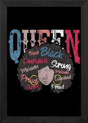 Gerahmtes Wandbild Poster Leinwanddruck Bild Black Queen History Month