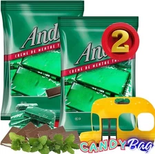 (Free Duty Tax) (PACK OF 2) Andes-Creme De Menthe Thins - Comes With One Bus