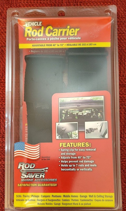 Rod Saver VRC Vehicle Rod Carrier System Holds 7 Rods 40 to 7 Inch Length
