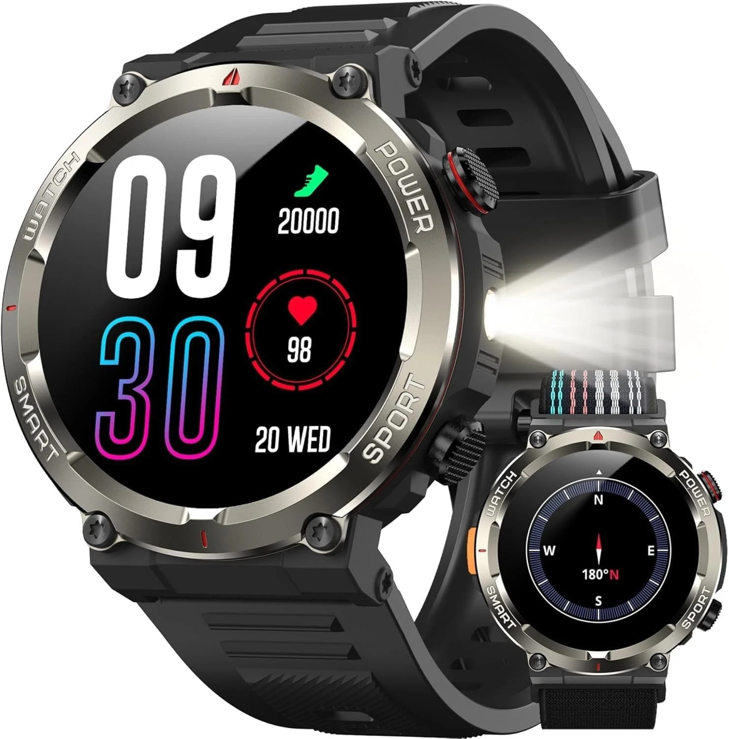 Smart Watch Men Women with Phone Function Wristwatch for iOS Android Outdoor