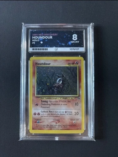 Houndour Neo Discovery 5/75 Ace 8 Graded Vintage Pokemon Card