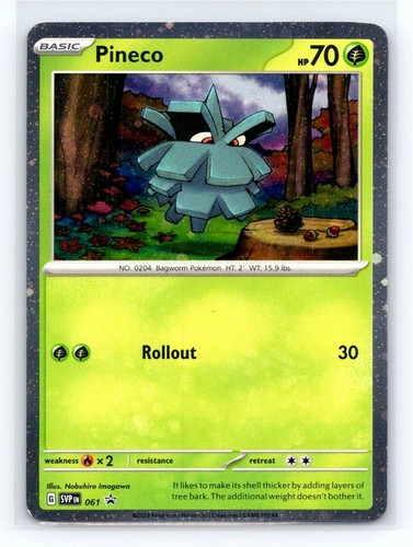 Pineco 061 (Cosmos Holo) - Scarlet & Violet Black Star Promo