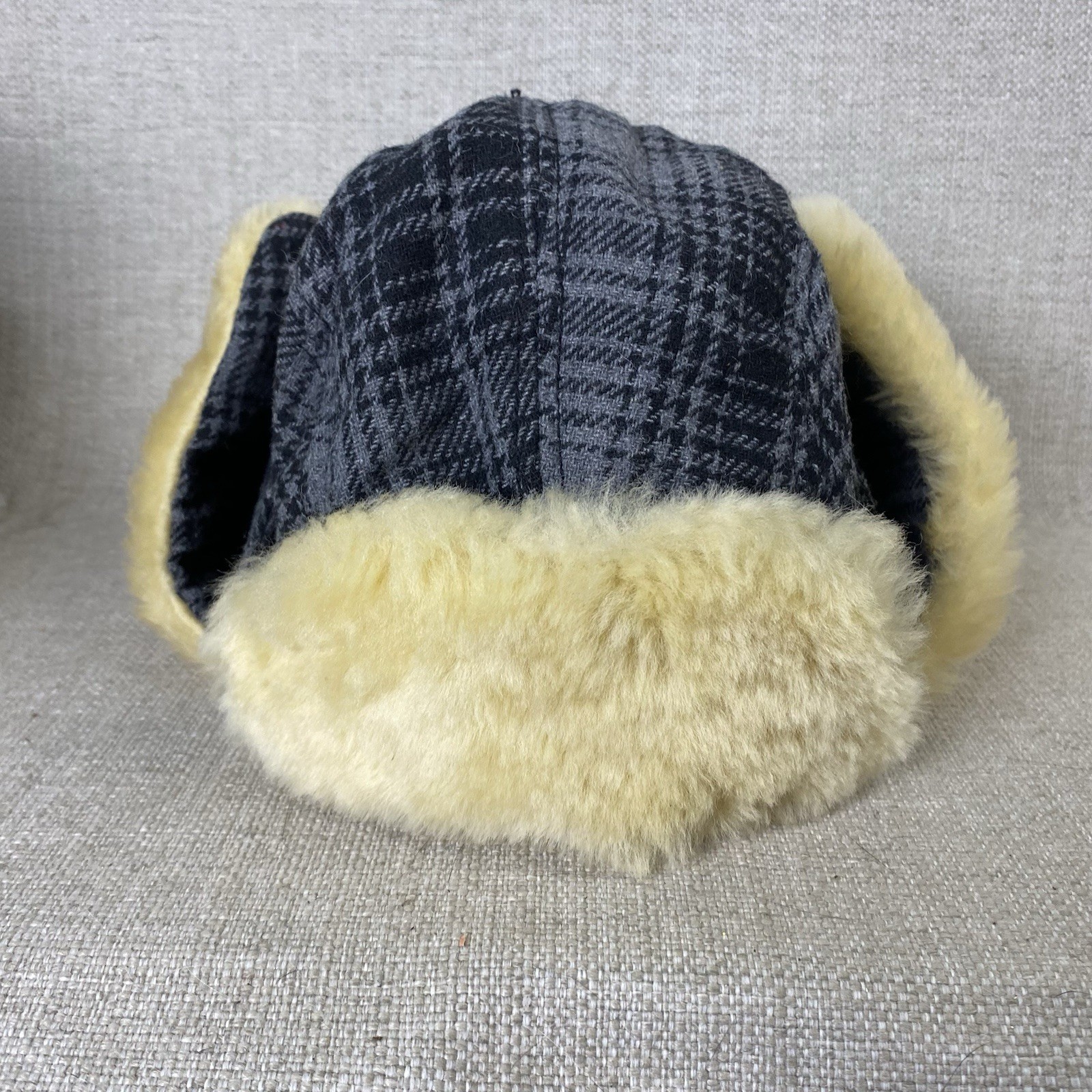 Woolrich Hat Plaid Wool Shearling Lined Winter Hu… - image 8