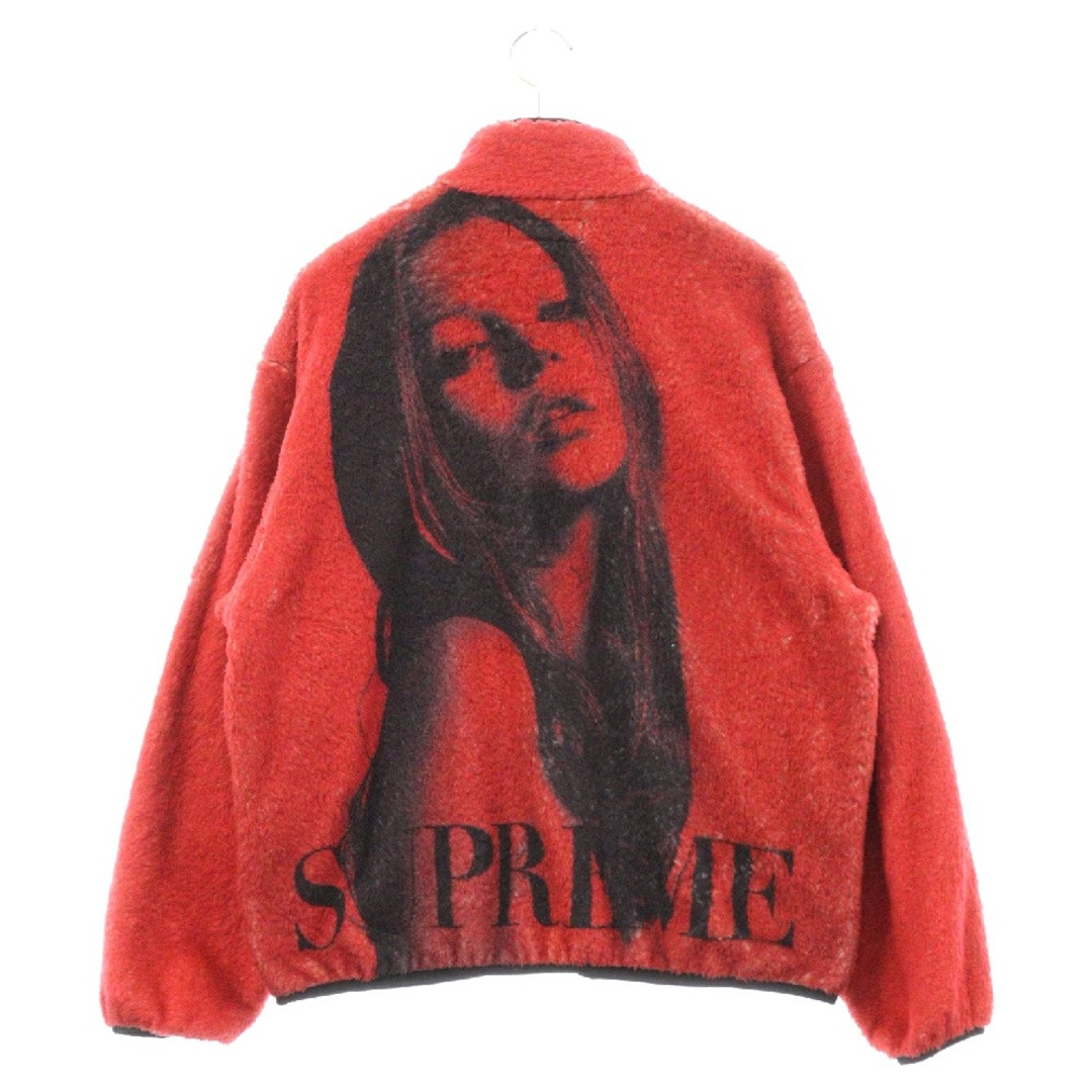 SUPREME 24AW Kate Moss Fleece Jacket Zip Up Red Used SUPREME 24AW Kate Moss Fleece Jacket Zip Up Red Used