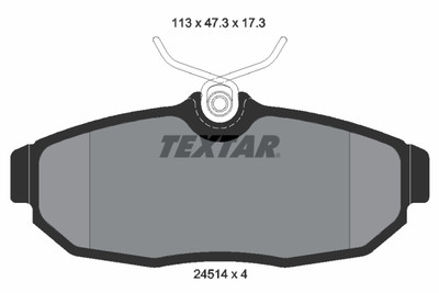 TEXTAR 2451401 Bremsbelagsatz, Scheibenbremse für FORD AUSTRALIA,FORD USA