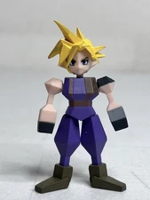 FF7 Remake Cloud Strife Polygon Mini Figure Kuji Prize 2.5" Used Hair Scratches