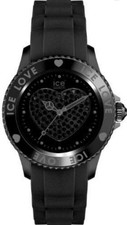 Ice Watch Unisex Ice Love Black Dial Black Silicone Watch  LOBKSS10 Swarovski