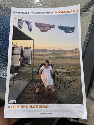 Chloe Zhao ''NOMADLAND'' Director AUTOGRAPH Signed 12X18 POSTER COA JSA