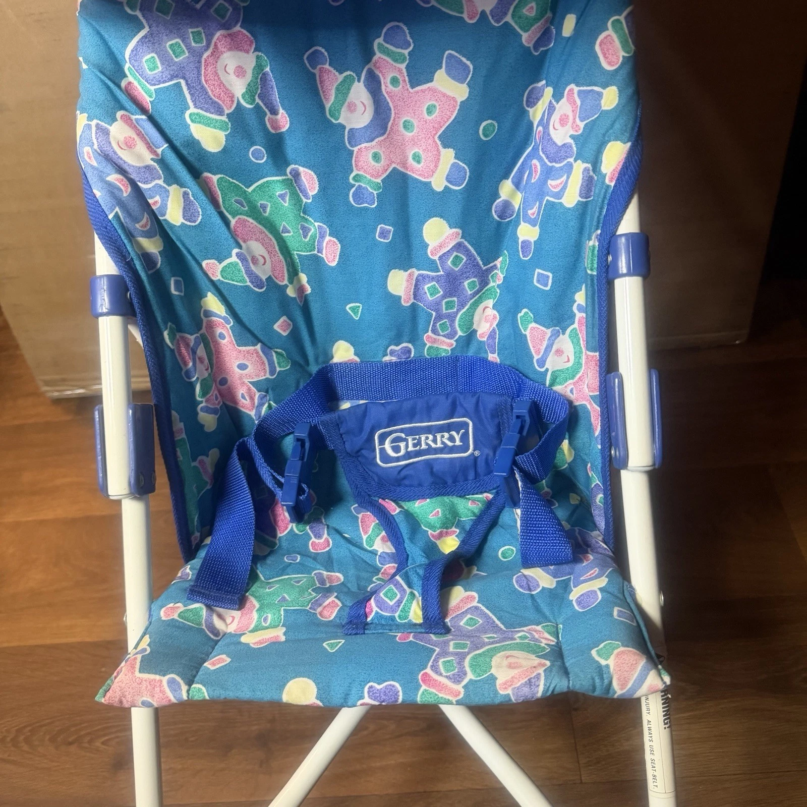 VTG 90’s BABY TODDLER Rare Umbrella STROLLER Clown Print Canopy Foldable Gerry