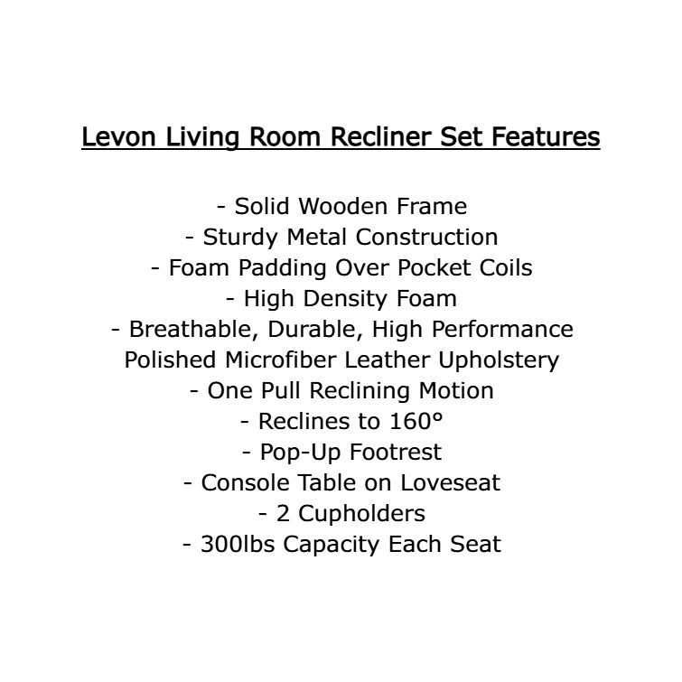 NEW Beige White 2PC Sofa and Loveseat Recliner Set Leather Air Living Room