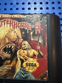 Splatterhouse 3 Sega Genesis Auth Tested Working Namco Japan Label Wear See Pic
