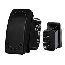 Waterproof Momentary Rocker Switch 3 Pin SPDT On -Off- On 12V/20A 24V/10A for