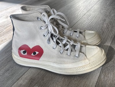 Converse x Comme des Garcons CDG Play Chuck 70 Hi Top White Women s 8 Men s 6