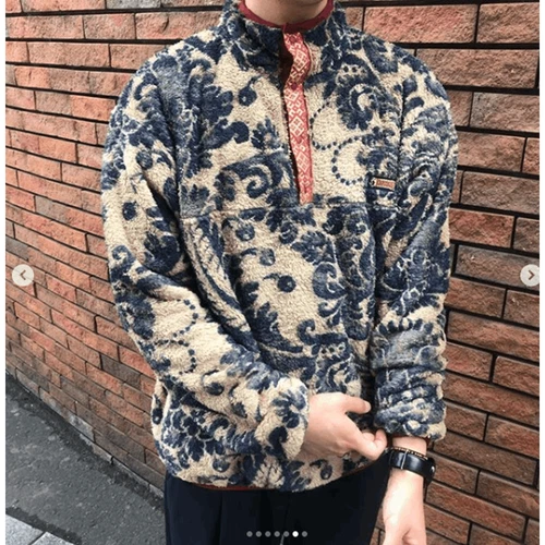 KAPITAL damask light fleece blouson beige snap t pullover 4 image 8