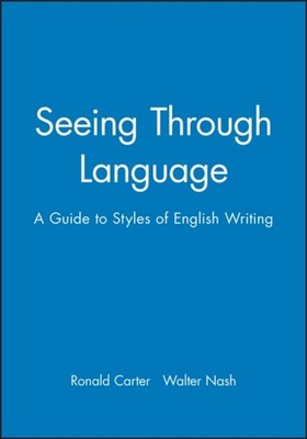 Carter R Seeing Through Language by Ronald Carter PAPERBACK 9780631151357