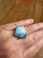 Gorgeous Labradorite Sterling Ring Sz 9