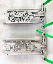 NOS JOHN DEERE 2005 2012 2017 SLED CHRISTMAS ORNAMENTS