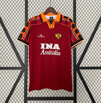 Roma 1998/99 kit Retro Home Shirt TOTTI #10 CAFU #2 Jersey