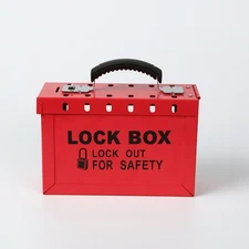 Lockout Tagout Lock Box Portable Group Loto Box Kit Safety Padlock Box ]